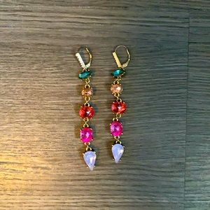 Betsey Johnson long multicolour earrings!